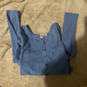 Bozzolo Women's Blue Button-Down Shirt